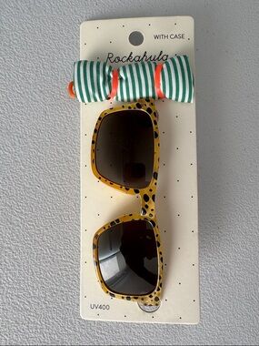 Cheetah Yellow Sunglasses with Case - Rockahula